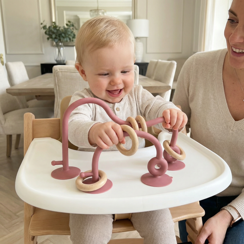 Silicone Baby Activity Toy – Suction Cup Learning Toy for Table & High Chair