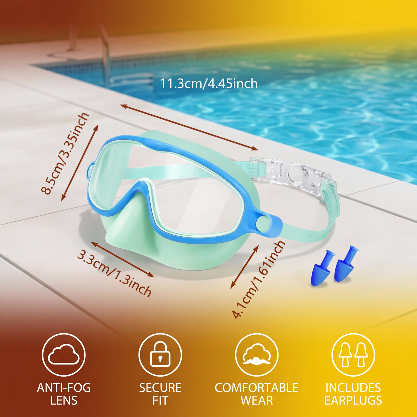 Practical Swimming Goggles for Kids – Anti-Fog, Secure Fit & Comfortable Wear