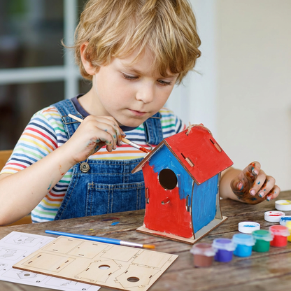 Colorful DIY Wooden Birdhouse Kit for Kids – Paint & Craft Set