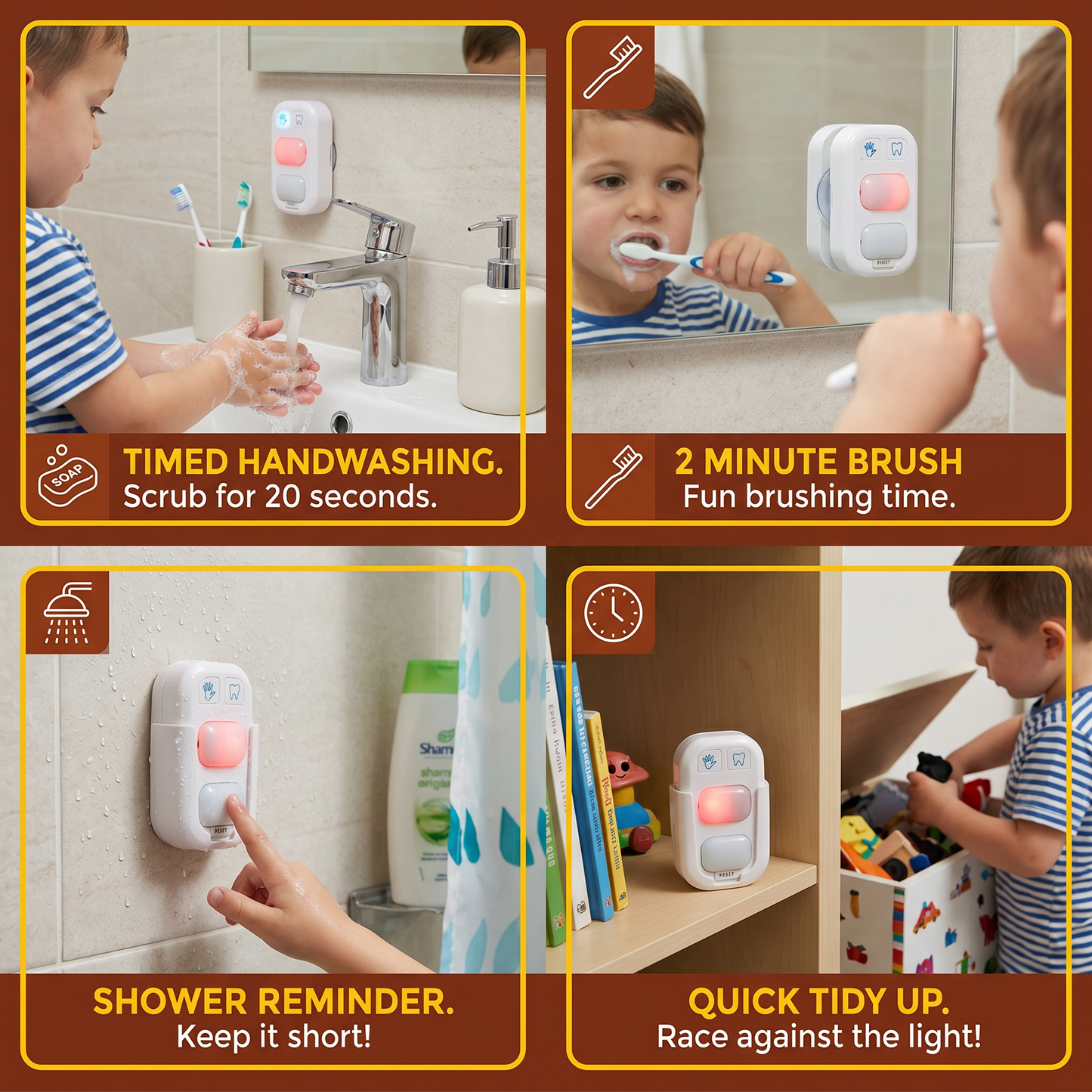 Mini LED Timer for Kids – Fun Support for Handwashing & Brushing Teeth