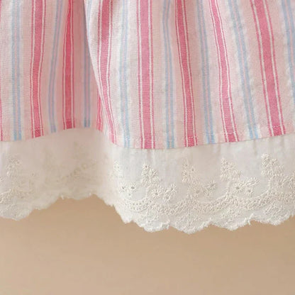 Seaside Stripe Dress Set & Hat