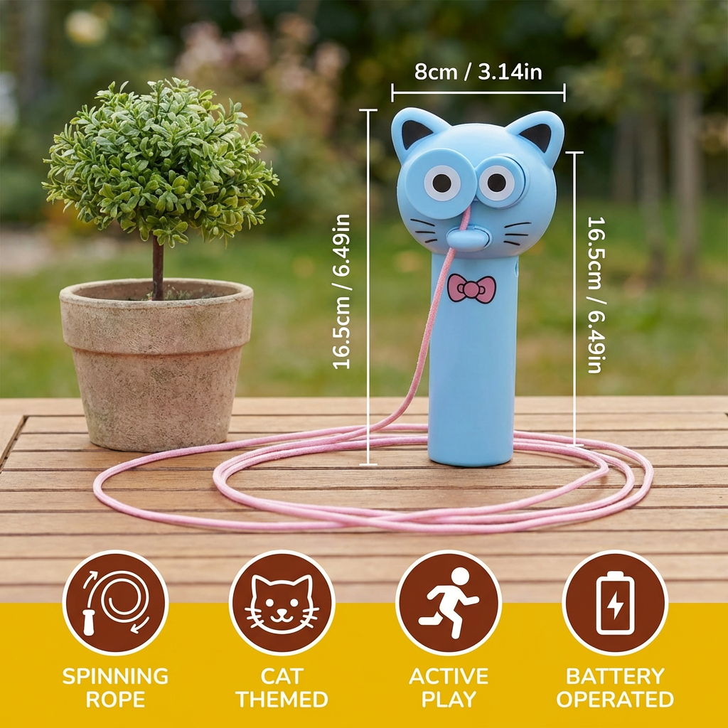 Cat-Themed Lasso Toy for Kids – Spinning Rope Launcher Fun