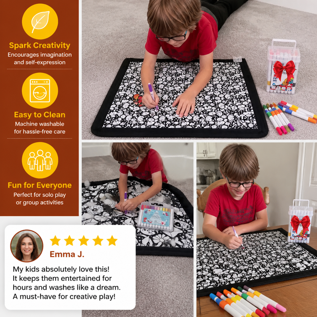 DIY Colouring Blanket for the whole family