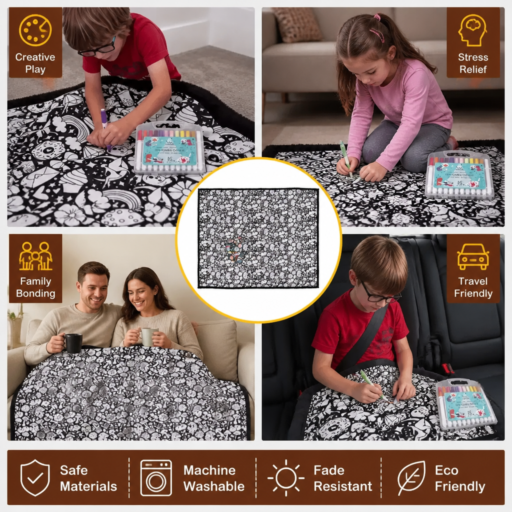 DIY Colouring Blanket for the whole family