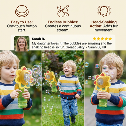 Head-Shaking Bubble Flower Toy for Kids