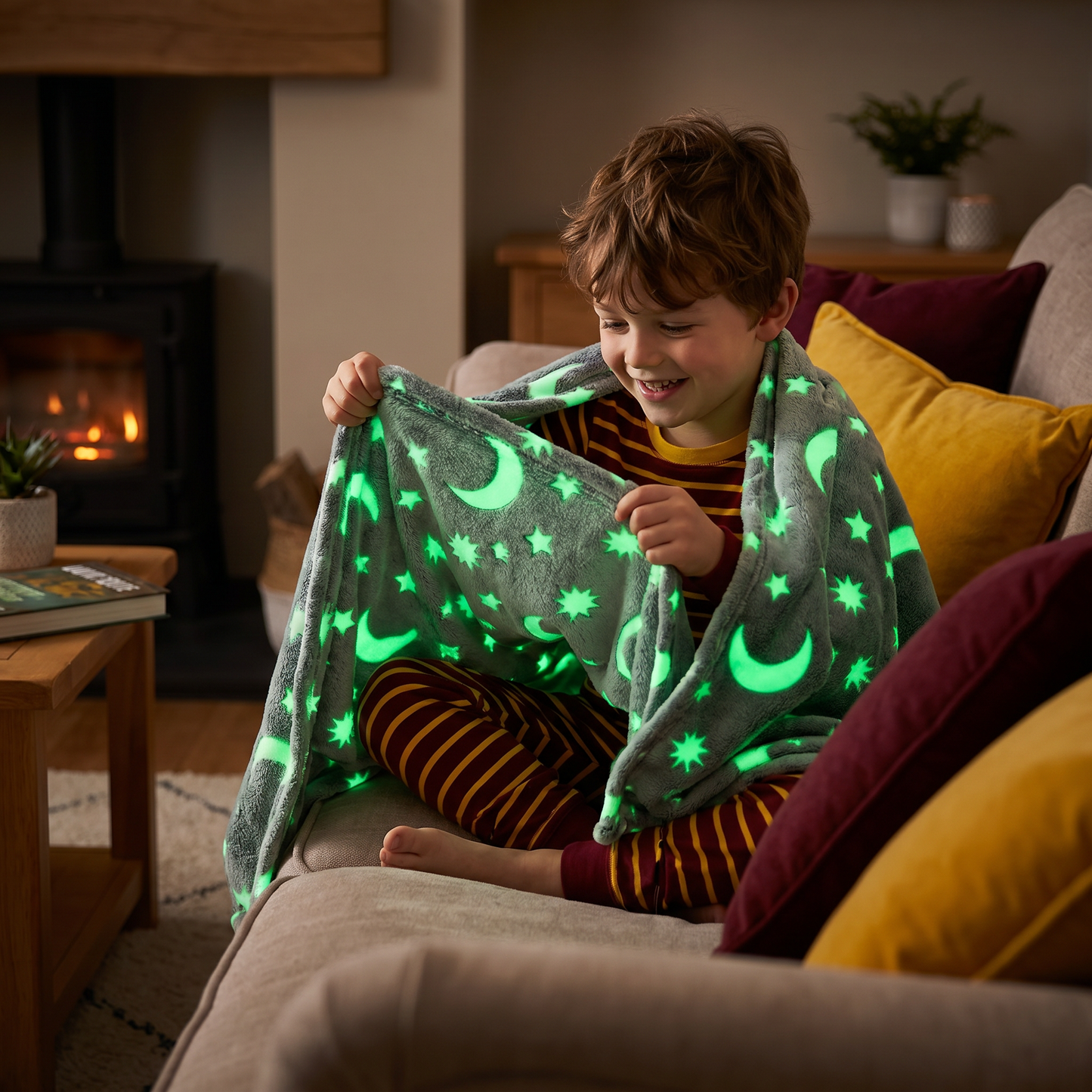 Shimmering Star Blanket – Glow-in-the-Dark Cozy Blanket