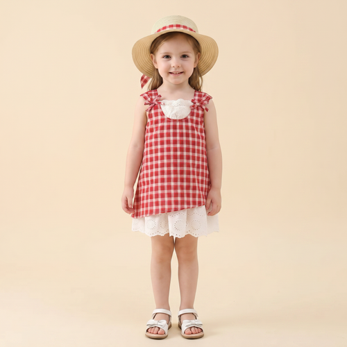 Classic Picnic Dress Set & Hat