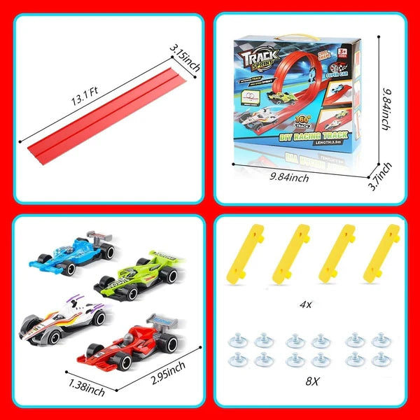 Flexible racing track set